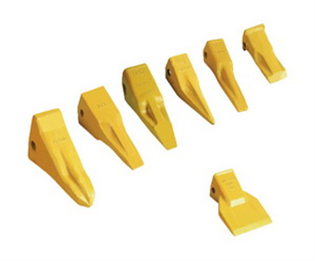 Bucket teeth of earthmoving machinery